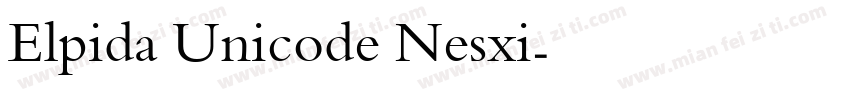 Elpida Unicode Nesxi字体转换